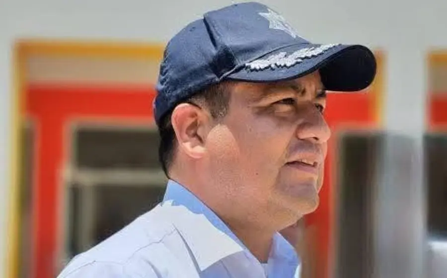 Toribio López, director de la Policía Vial Estatal, captado durante una declaración sobre las denuncias de corrupción dentro de la corporación que dirige.