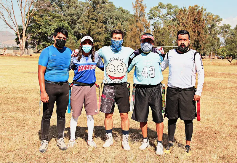 Equipo Zorros de la liga Oaxaca Flag Football