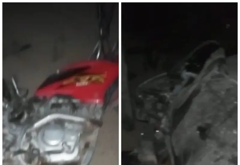 Moto dañada