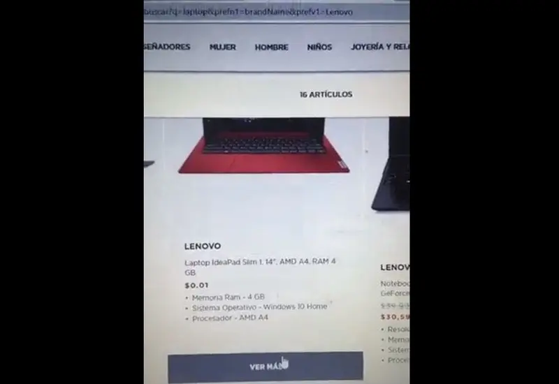 El comprador reveló que estaba en busca de una laptop para su trabajo, por lo que decidió hacer la compra online en Palacio de Hierro.