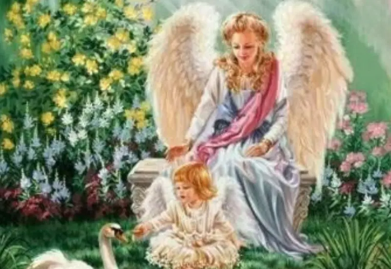 Ángel con niño.