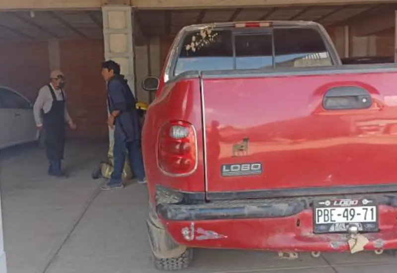 camioneta se incendia 