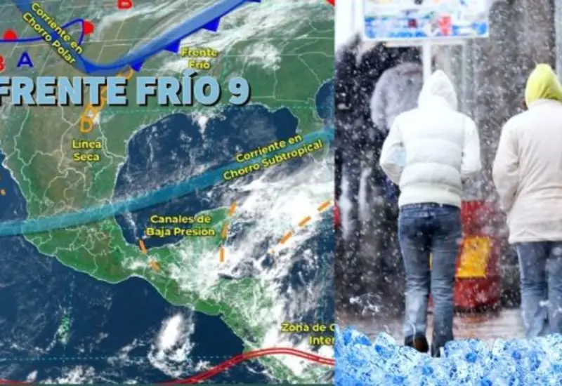 Se prevén de 0 a 5 grados con posibles heladas en zonas montañosas de 14 entidades.