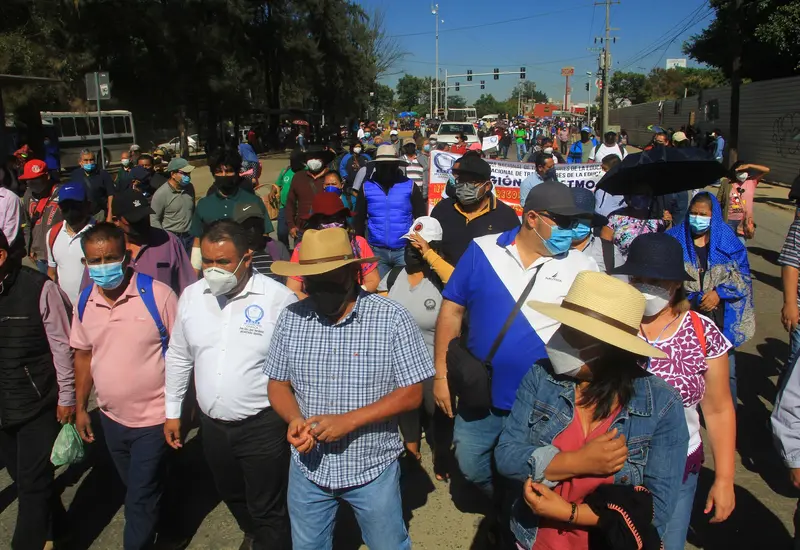 Integrantes del magisterio de Oaxaca