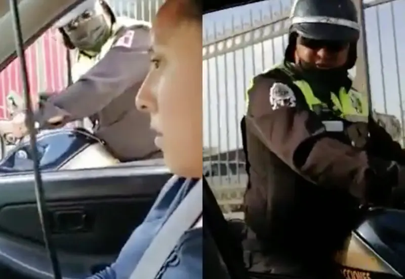 El uniformado amagó con llevar al conductor al corralón, pese a no ser oficial de vialidad, sino municipal. 