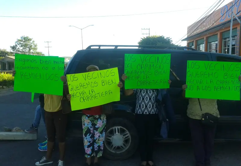 Protesta de vecinos en Huajuapan