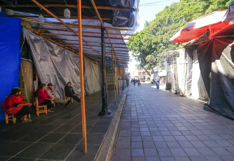 Puestos en el zócalo
