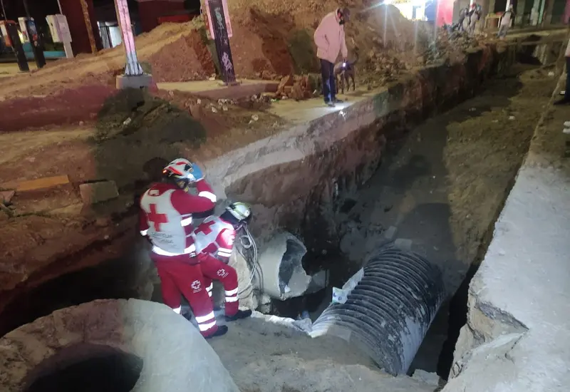 Herido al caer en zanja