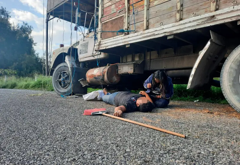 La dantesca escena donde la mujer le suplicaba a su pareja que no la dejara. 