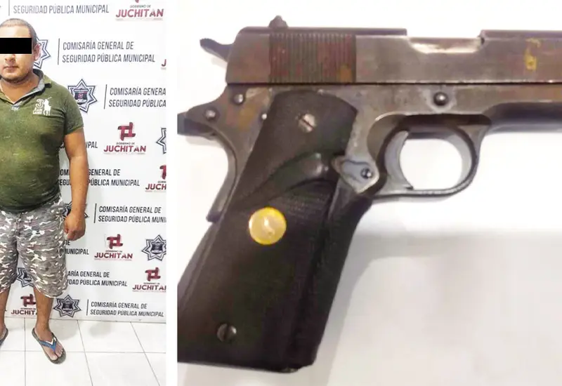 El detenido fue identificado como C.R.H., con domicilio en la calle Rodrigo Carrasco de la colonia Lorenza Santiago de Juchitán.