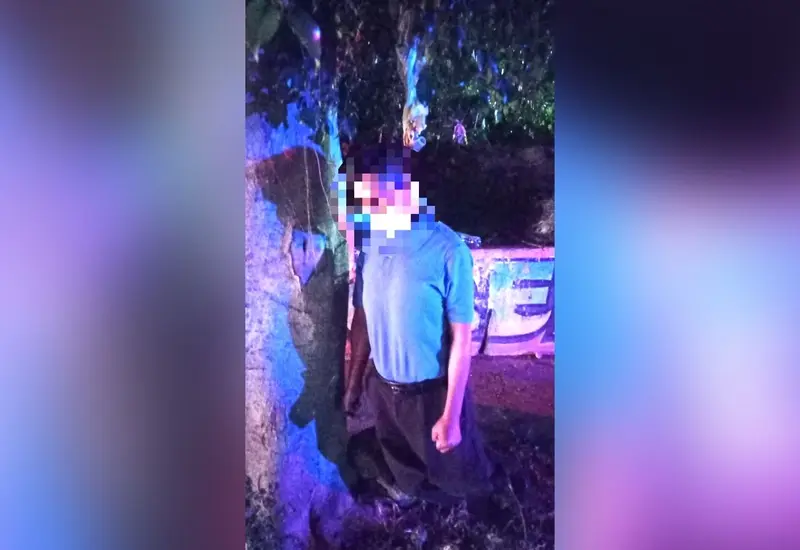 Sujeto ahorcado en Crespo