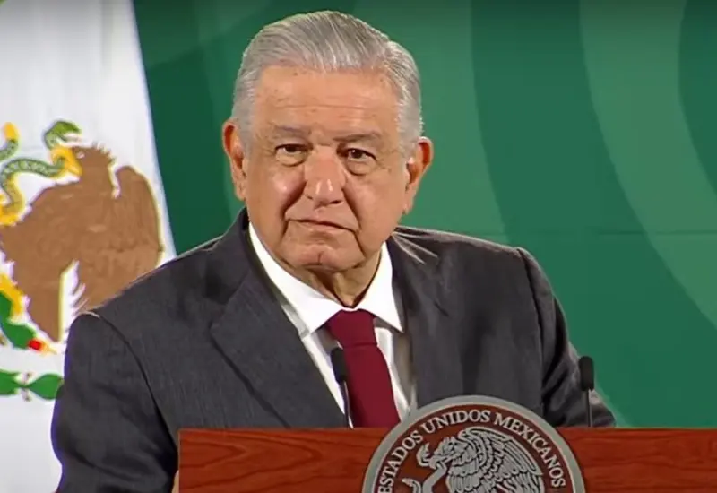 AMLO durante la conferencia del 22 de octubre del 2021
