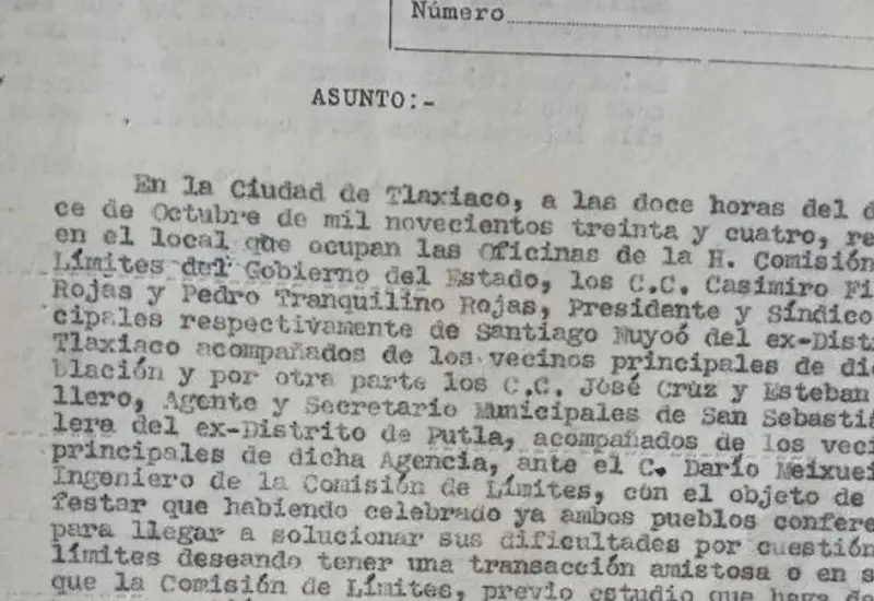 Documento del archivo de Oaxaca