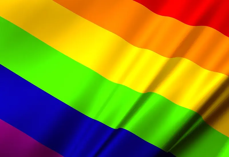 Comunidad LGBT con bandera