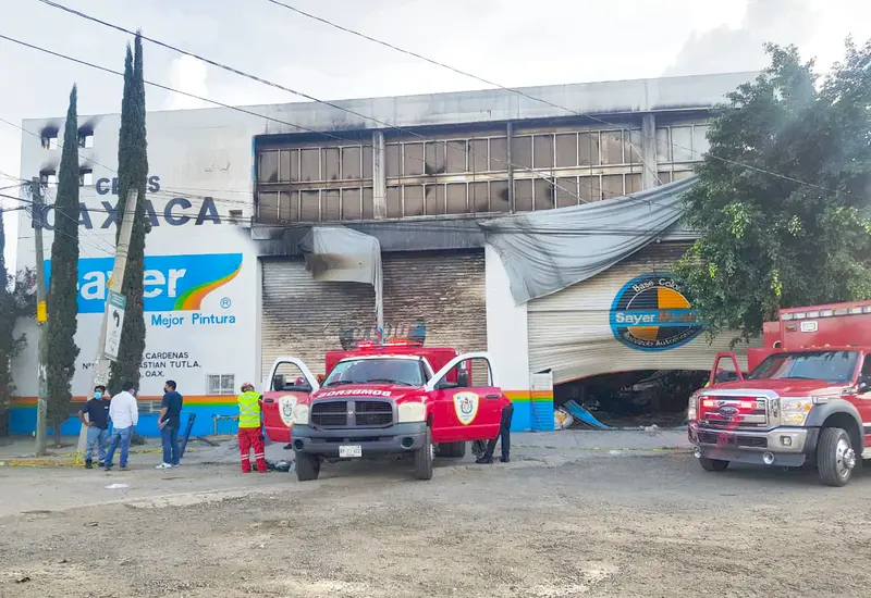 incendio en bodega de pinturas