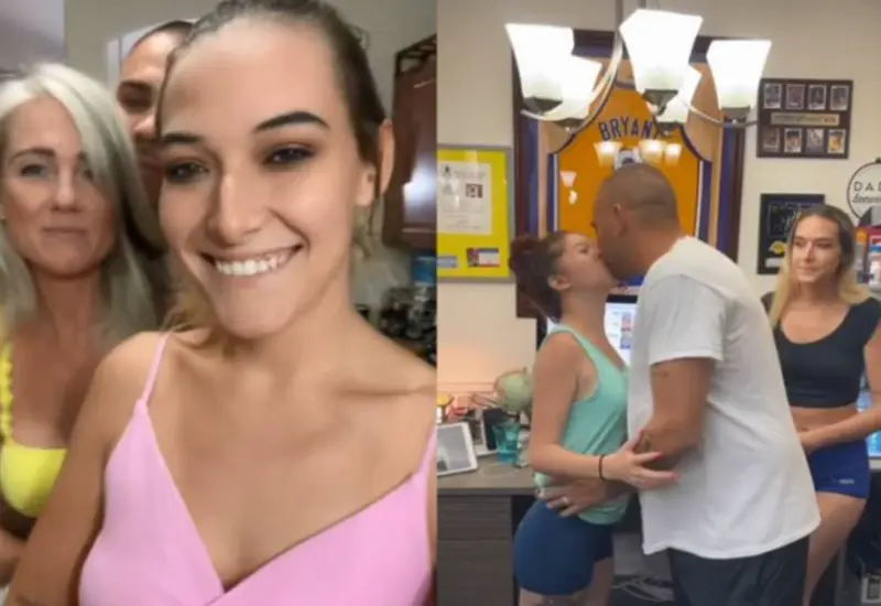 La mujer de 19 años indica que vive en una familia Swinger y muestra videos donde se observa a ella y a su madre besando a su esposo.
