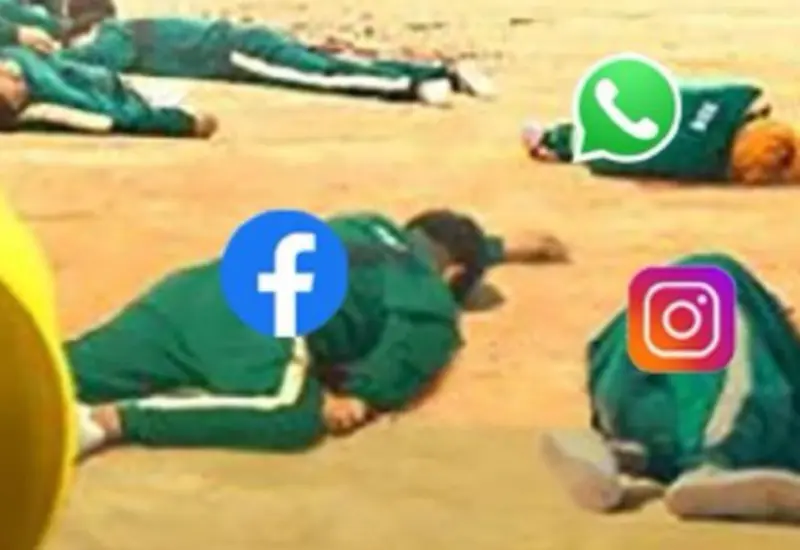 Meme sobre la caída de WhatApp, Facebook e Instagram