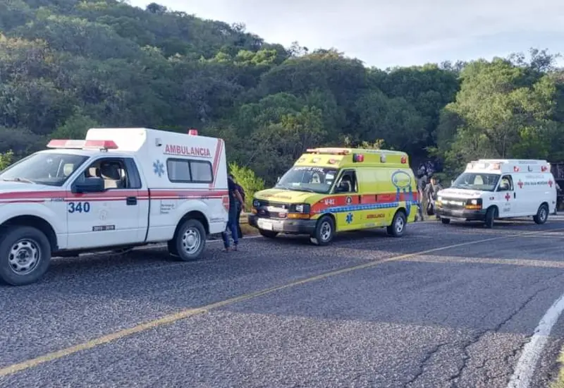 Ambulancias sobre carretera.