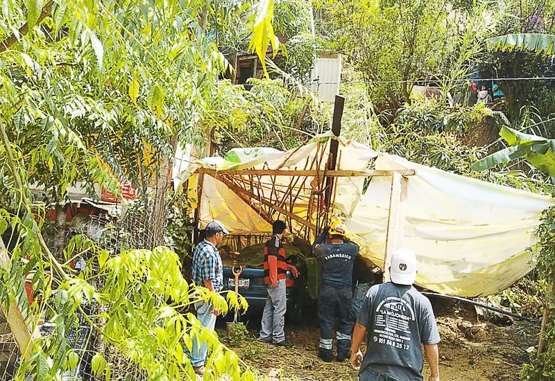  El deslizamiento de tierra ocurrió en un predio 