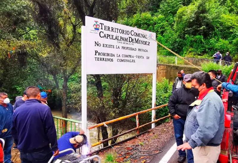 Autoridades agrarias y pobladores colocaron avisos en la zona de recreación. Foto: Octavio Vélez Ascencio. 