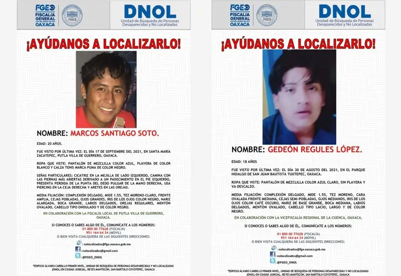 Carteles de personas desaparecidas