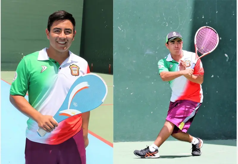 Deportistas jugando fronton