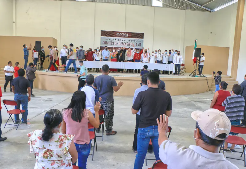 Evento de militantes del partido Morena