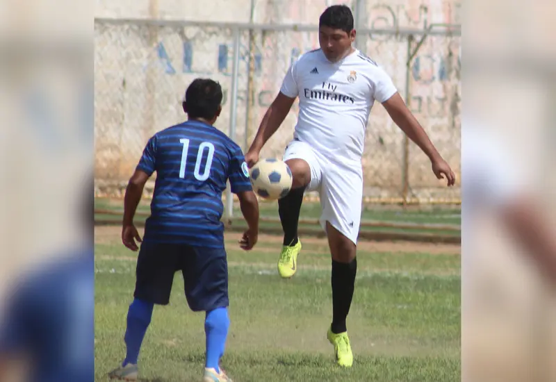 Estampa de futbol en la Liga Benito Juárez de Tehuantepec. 