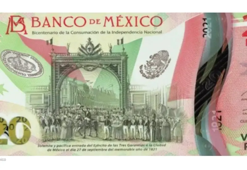 Nuevo billete de 20 pesos en México