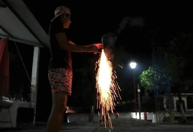 Explosión de pirotecnia