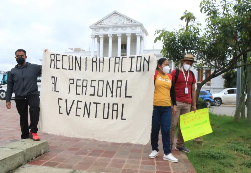 Protestas de trabajadores en Oaxaca