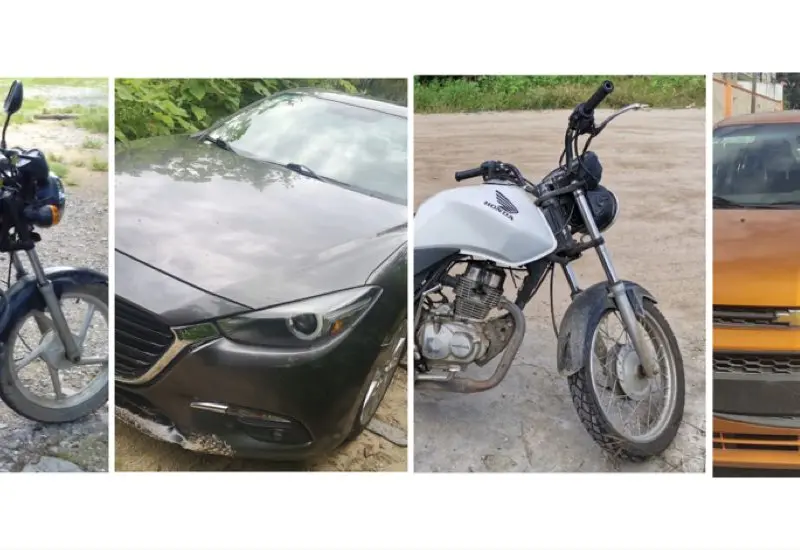 Motos y vehículos recuperados