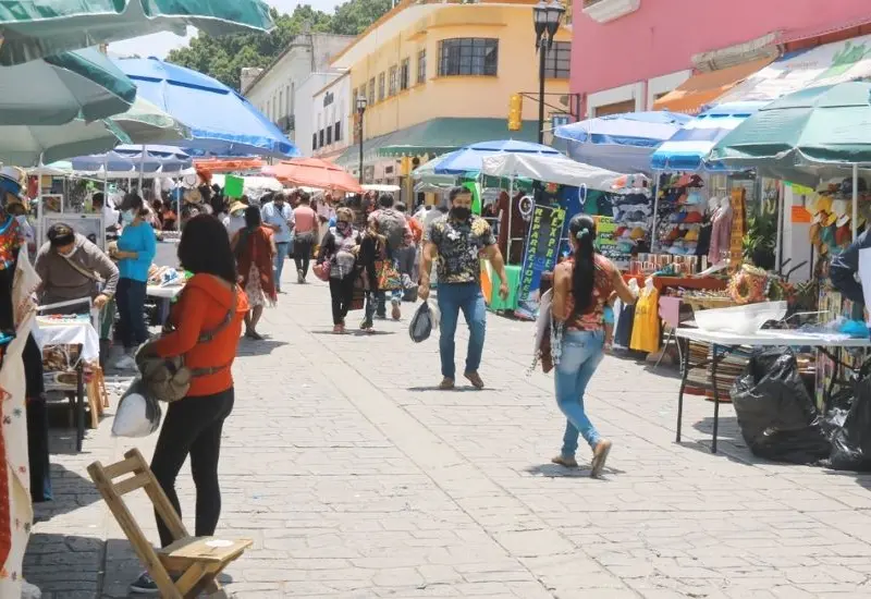Puestos de vendedores de ambulantes de Oaxaca