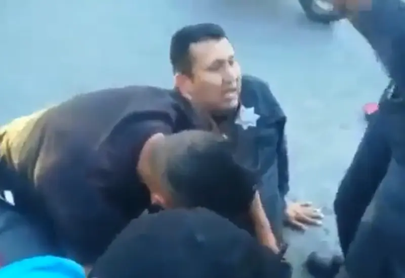 Policía lesionado