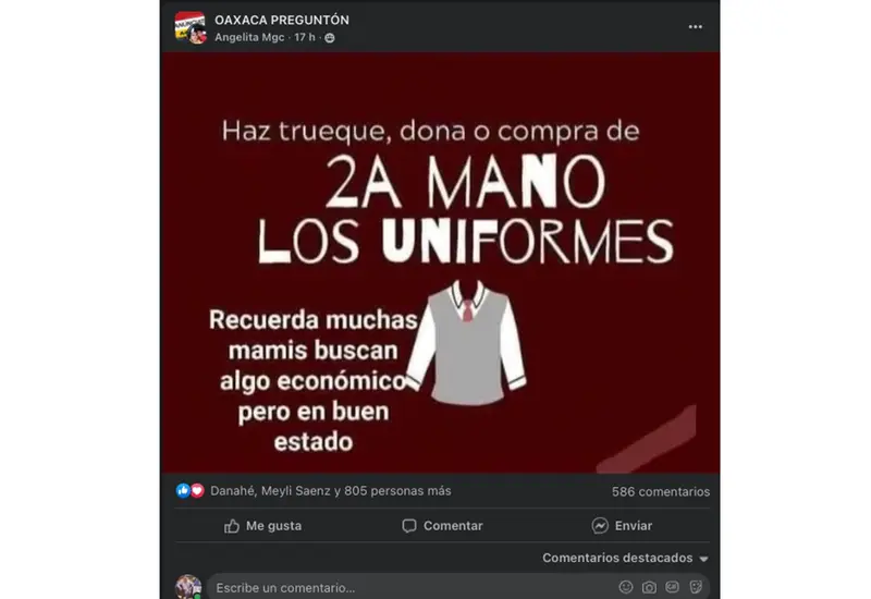 Intercambian uniformes escolares