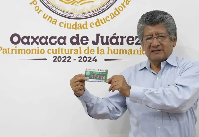 Francisco Martínez Neri expresó sentirse congratulado de que Oaxaca sea parte de la imagen de la Lotería Nacional.