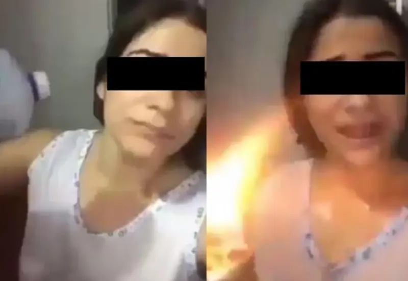 Mujer supuestamente se autolesiona 