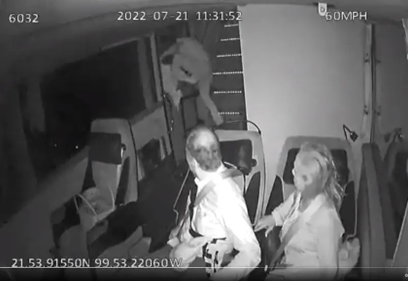 Percance en autobús