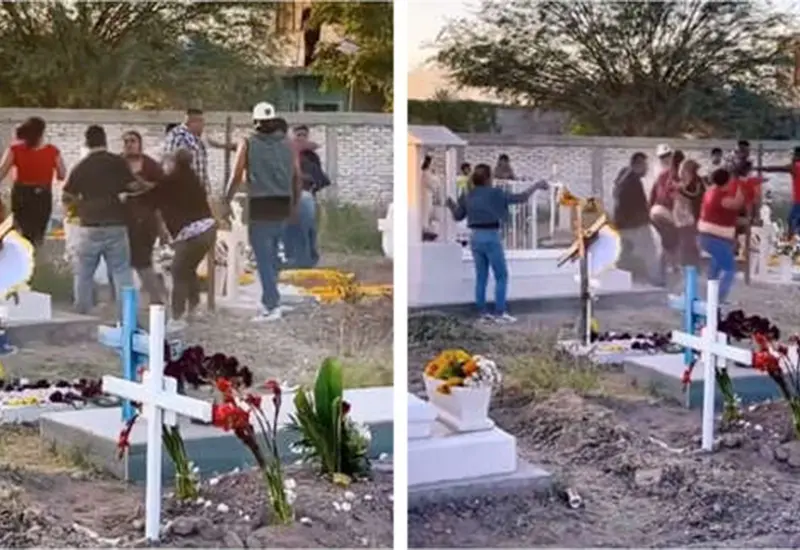 En medio de la trifulca se puede ver a una mujer que tomó varias piedras y las lanzó a uno de los hombres dándole en pleno rostro.