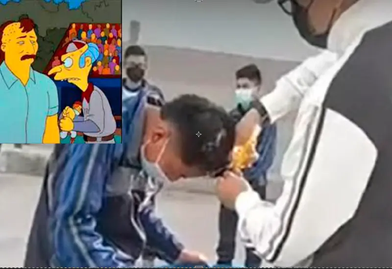 Ante la difusión del video, la escuela decidió suspender al profesor hasta que se termine la investigación.