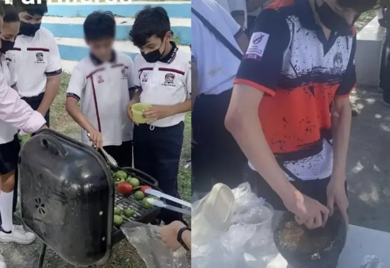 niños-asando-carne
