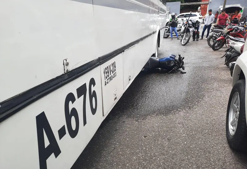 Moto después del choque 