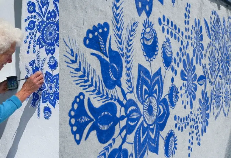 La abuela Agnes pintando