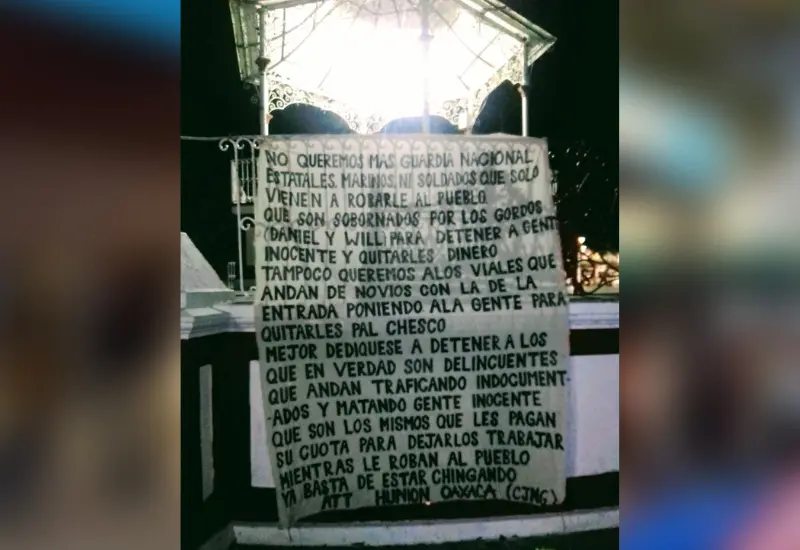 Fue colocado un narco mensaje