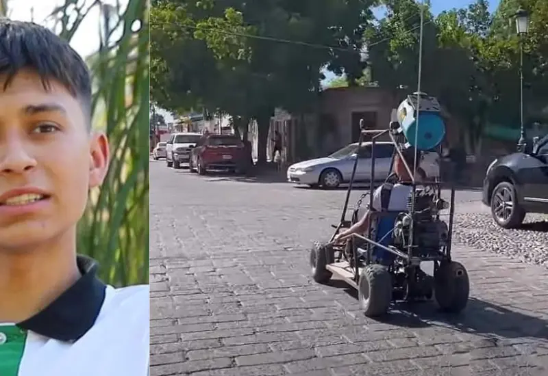 Rosvel en su vehículo