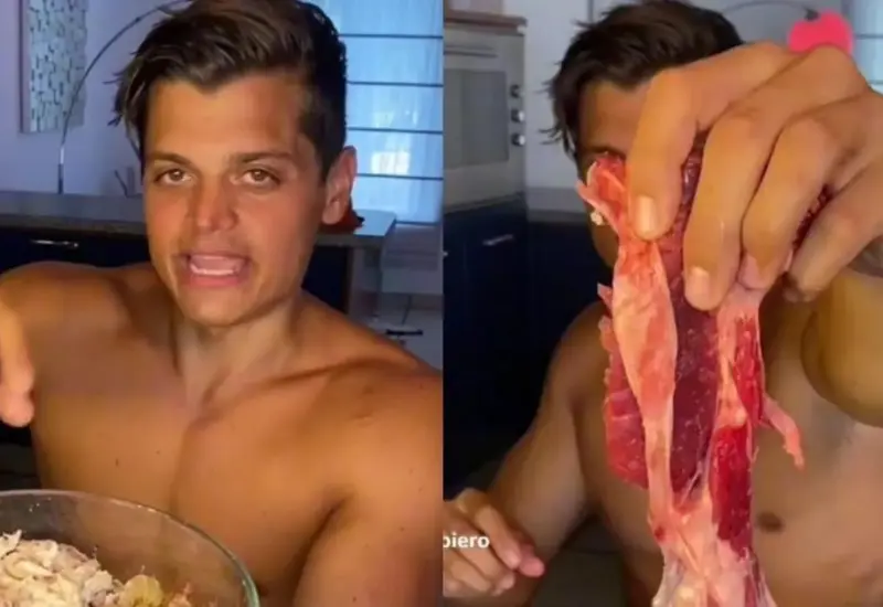 se_graba_comiendo_carne_cruda