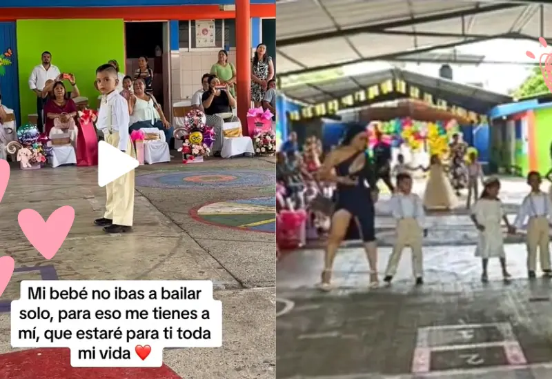 Mamá baila con su hijo