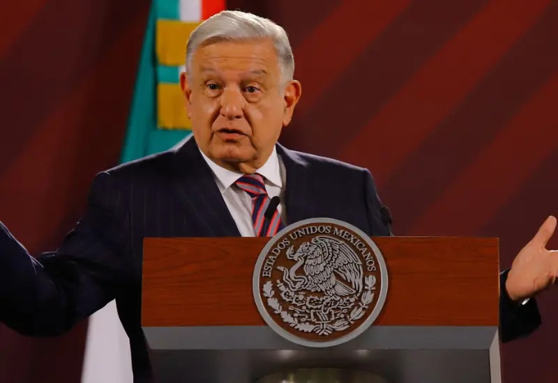 El presidente de la República AMLO en conferencia