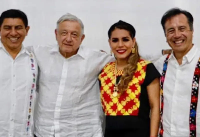 Presidente Andrés Manuél y el gobernado Salomón Jara