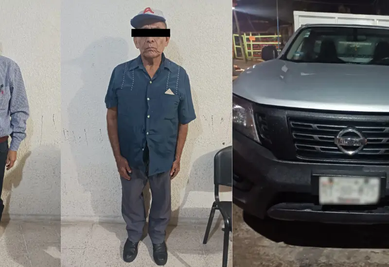Presuntos ladrones de una camioneta